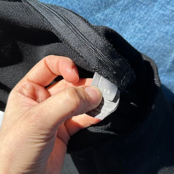 Lela rose wool black side slit Pants Size 14 - Picture 6 of 7